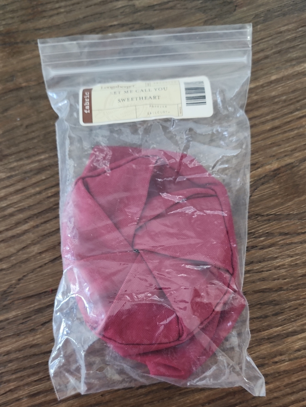 Longaberger Let Me Call You Sweetheart Paprika Liner